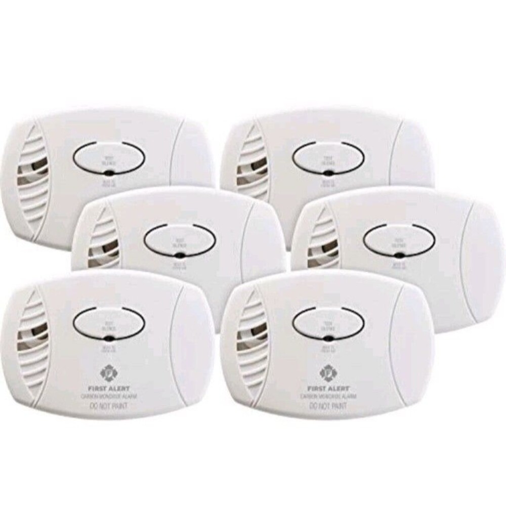 New Lot of 6 First Alert Battery Operated Carbon Monoxide Alarm Detector CO400